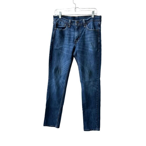 Levi’s Women's Blue Medium Washed Straight-Leg Jeans 32x34 - Picture 1 of 3